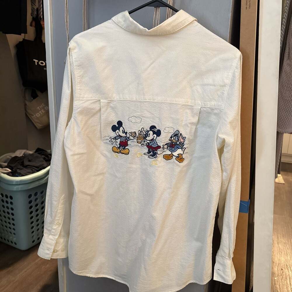 Vintage Disney Embroidered Button Down Shirt